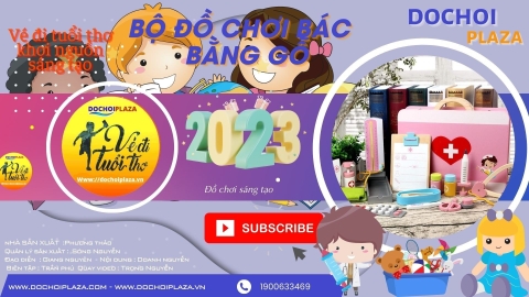 [Đồ chơi sáng tạo] Trò chơi Bộ đồ chơi Bác sỹ bằng gỗ độc đáo