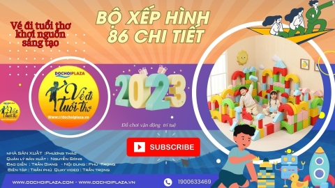 [Đồ chơi sáng tạo] bộ đồ chơi Xếp Hình 86 chi tiết