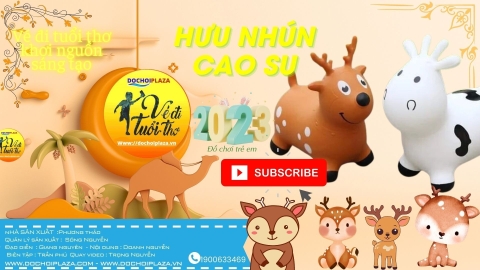 [Đồ chơi vận động] Đồ chơi hươu nhún cao su