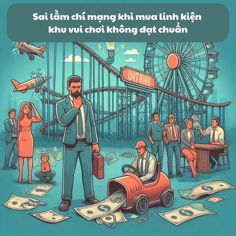 Sai lầm chí mạng khi mua linh kiện khu vui chơi không đạt chuẩn – Bài học xương máu từ người trong ngành!