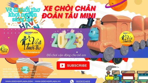 [Đồ chơi vận động] Xe chòi chân đoàn tàu mini