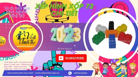 [Đồ chơi sáng tạo] Bộ xếp hình xốp 72 chi tiết: Giúp trẻ phát triển tư duy logic và khéo léo