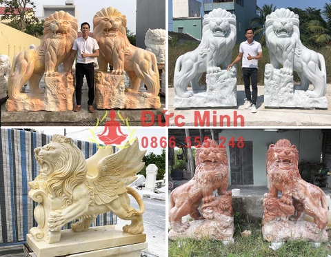 Các Mẫu Tượng Sư Tử Đá Đẹp: Nằm, Ngồi & Sư Tử Singapore | Đá Mỹ Nghệ Đức Minh