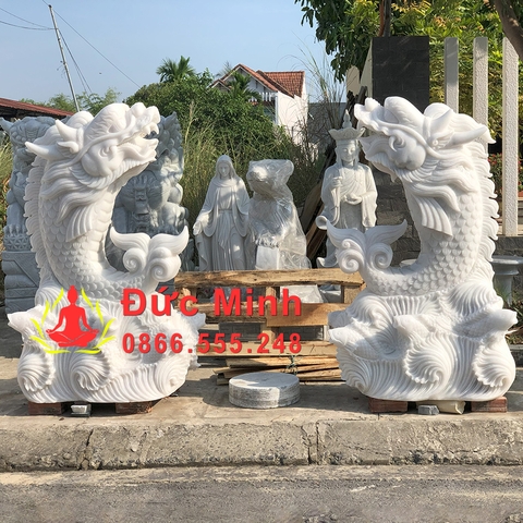 Mua Tượng Cá Chép Hóa Rồng Bằng Đá Tự Nhiên 100% Ở Đâu Uy Tín Chất Lượng?