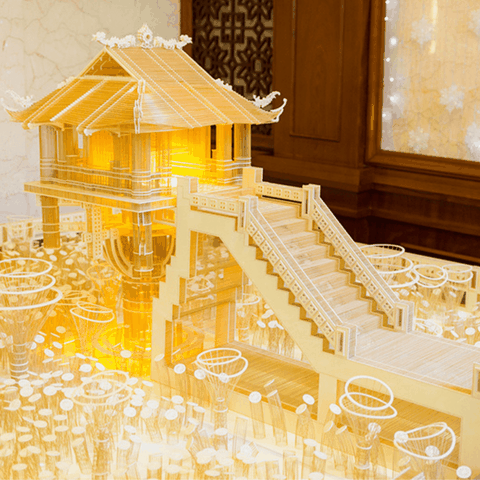 Ngắm mô hình Chùa Một Cột bằng tăm giang tuyệt đẹp của chàng kiến trúc sư trẻ