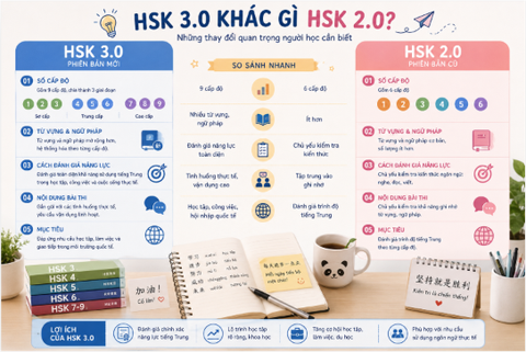 HSK 3.0 khác gì HSK 2.0? Những thay đổi quan trọng người học tiếng Trung cần biết