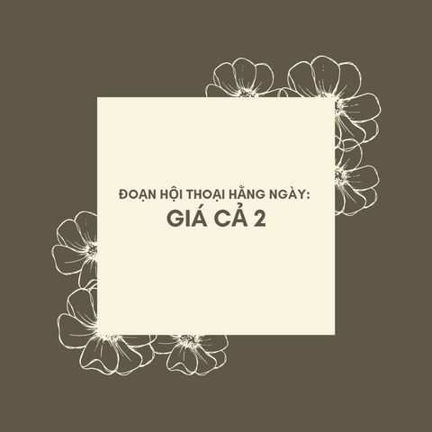 Đoạn hội thoại hằng ngày chủ đề: Giá cả 2