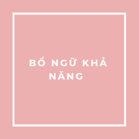 BỔ NGỮ KHẢ NĂNG 