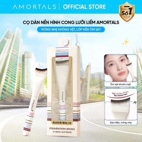 Cọ Tán Nền Hình Lưỡi Liềm AMORTALS Effortless Application Crescent Foundation Brush