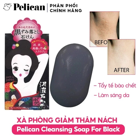 Xà Phòng Hỗ Trợ Giảm Thâm Vùng Da Dưới Cánh Tay Nhật Bản Pelican Cleansing Soap For Black Spots 100g