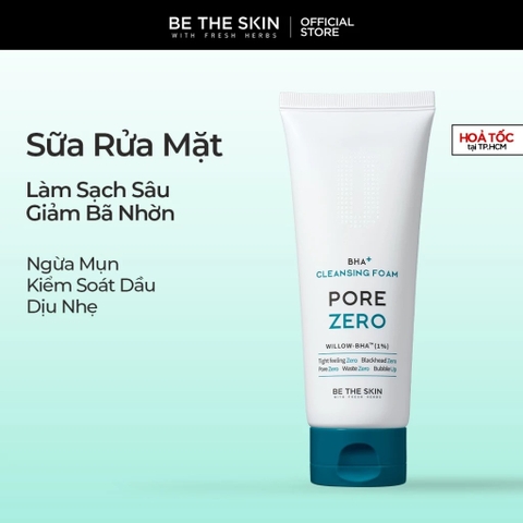 Sữa Rửa Mặt Làm Sạch Sâu Giảm Bã Nhờn BETHESKIN Pore Zero + Cleansing Foam 150g