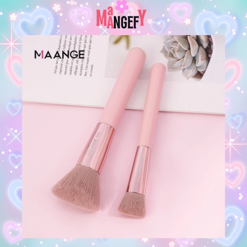 MAANGE - Bộ 2 Cọ Kem Nền/Tạo Khối/Che Khuyết Điểm Pink Edition 55070
