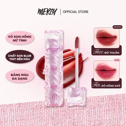 [NEW] Son Tint Merzy Mịn Lì , Bền Màu, Fit Môi Tự Nhiên Water Fit Blur Tint 3.7g