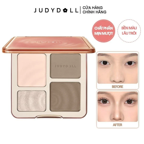 Bảng Phấn Bắt Sáng Và Tạo Khối 4 Ô JUDYDOLL Highlight & Contour Palette 9g