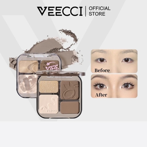 Bảng Phấn Bắt Sáng Và Tạo Khối VEECCI 4 Ô Tự Nhiên Lâu Trôi 9g