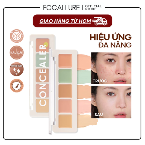 Bảng Màu Che Khuyết Điểm 5 Ô FOCALLURE FA172 01 - 4.3G