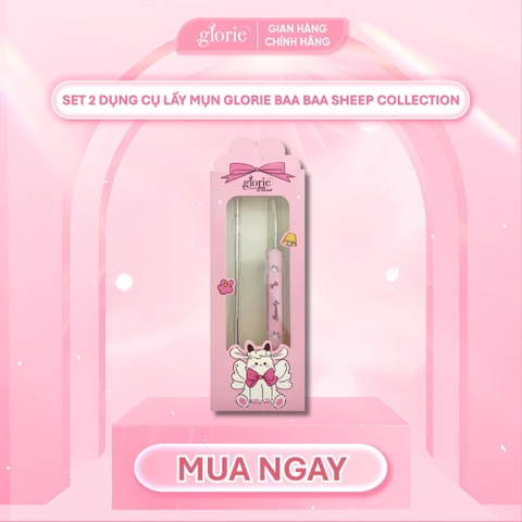 Set 2 Dụng Cụ Lấy Mụn Glorie Baa Baa Sheep Collection Blackhead Tweezers + Comedone Extractor Kit
