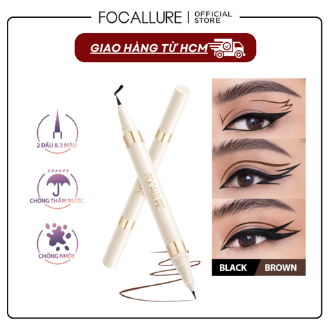 Bút Kẻ Mắt Dạng Lỏng 2 Đầu FOCALLURE Ultra-Skinny Liquid Eyeliner LL01