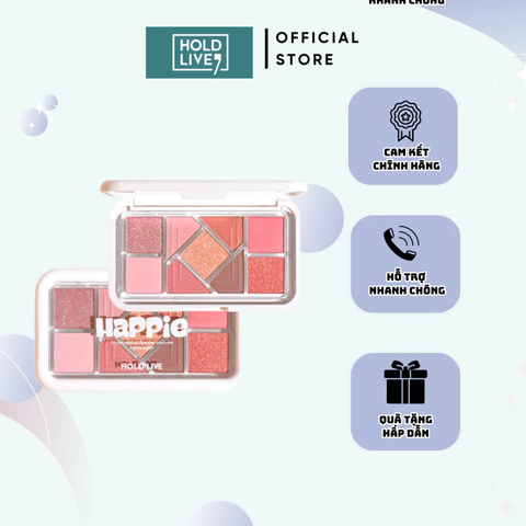 Bảng Phấn Mắt HOLD LIVE 9 Ô Small Powder Frame Eyeshadow Palette HL630 (Happie) 10g