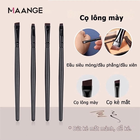 MAANGE - Bộ 4 Cọ Kẻ Viền Mắt & Mày 51174