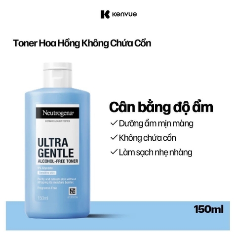 Nước Hoa Hồng Không Chứa Cồn Neutrogena Alcohol Free Toner 150ml