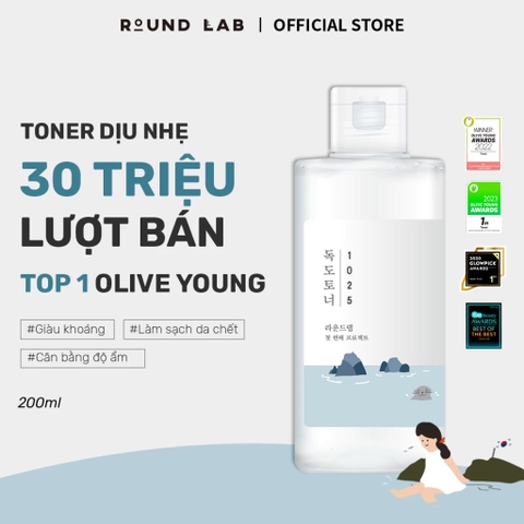 Nước Hoa Hồng ROUND LAB Dịu Nhẹ 1025 Dokdo Toner
