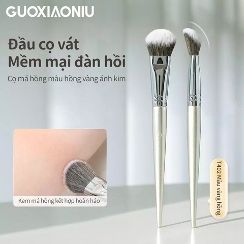 Cọ Má Hồng Vát GUOXIAONIU Rose Gold Slope Blush Brush #402