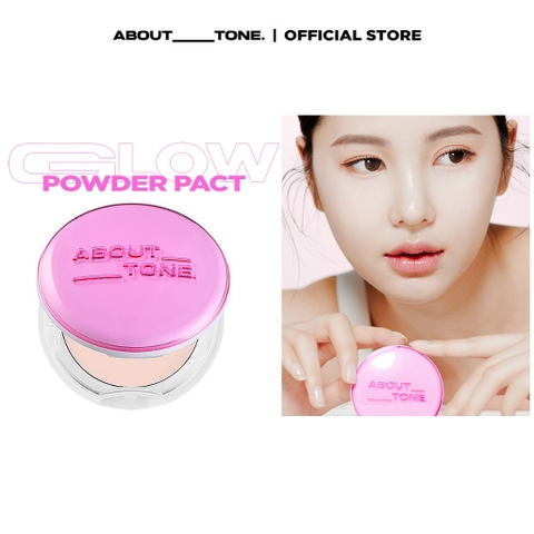 Phấn Phủ Nén Có Nhũ, Kiềm Dầu About Tone Raise Your Beauty Tone Glow 8g (Hồng)