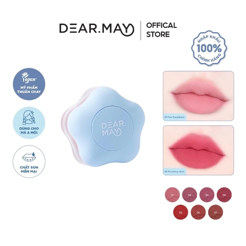 Son Kem Bùn Dearmay Kiêm Má Hồng Mờ Lì Thuần Chay Pure Falling Mood Lip Pot 6.5g
