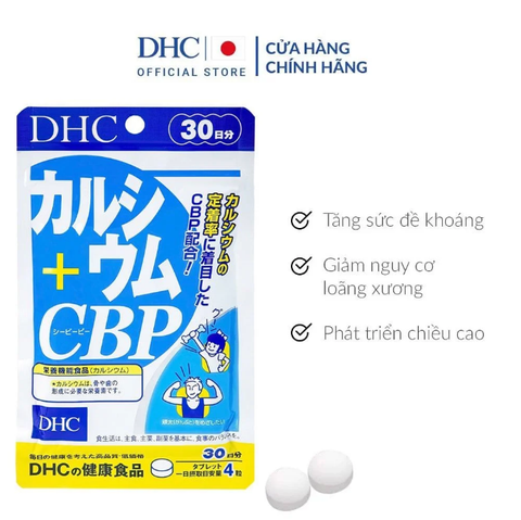 Viên Uống DHC Bổ Sung Canxi Giúp Xương Chắc Khỏe Calcium + CBP (120 Viên/30 Ngày) - Dạng Túi