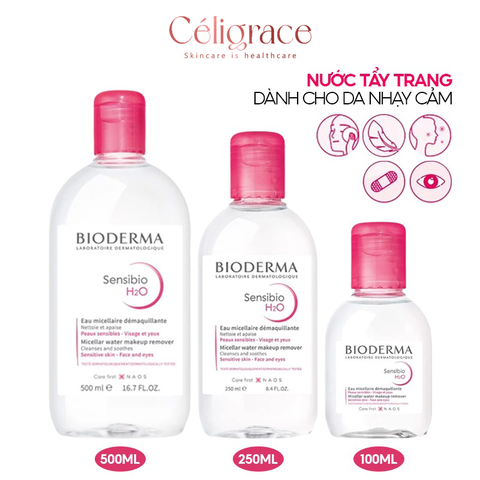 Nước Tẩy Trang Bioderma Dành Cho Da Nhạy Cảm Sensibio H2O (Nắp Hồng)