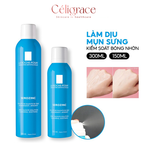 Xịt Khoáng La Roche-Posay Làm Sạch & Dịu Da Dầu Mụn Serozinc Zinc Sulfate Solution Cleansing, Soothing