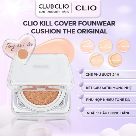 [Mới Nhất] Phấn Nước Clio Kill Cover Founwear Cushion The Original SPF 50 PA+++
