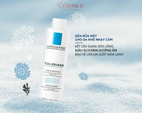 [SPECSAL24] Sữa Rửa Mặt Và Tẩy Trang Cho Da Quá Nhạy Cảm La Roche-Posay Toleriane Dermo Cleanser - Cleansing & Make-Up Removal Fluid 200ml