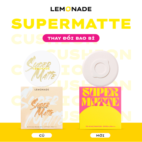 Phấn Nước Lemonade Kiềm Dầu, Che Phủ Tốt Supper Matte Cushion SPF50+/PA+++ 15g