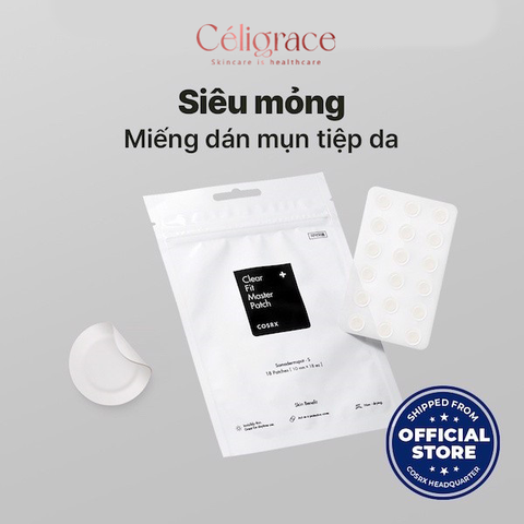 Miếng Dán Mụn Cosrx Clear Fit Master Patch 18 Miếng (Đen)