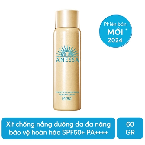 Xịt Chống Nắng Anessa Dưỡng Da Đa Năng 60g Perfect UV Sunscreen Skincare Spray N SPF50+ PA++++ (Mới)