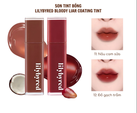 [MÀU 01 - MÀU 14] Son Tint Bóng Lilybyred Bloody Liar Coating Tint