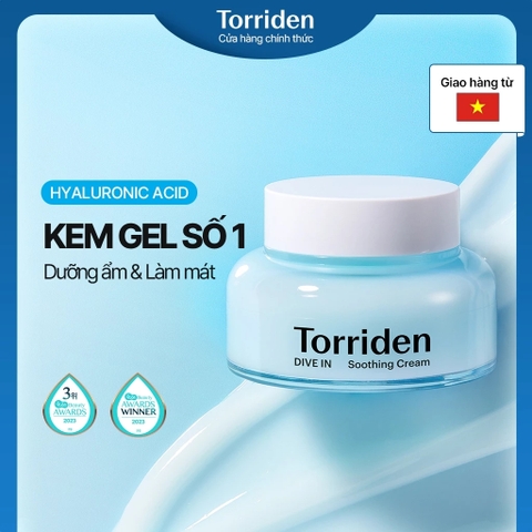 Kem Dưỡng Làm Dịu, Dưỡng Ẩm, Căng Mịn Da Torriden Dive-In Low Molecular Hyaluronic Acid Soothing Cream 100ml