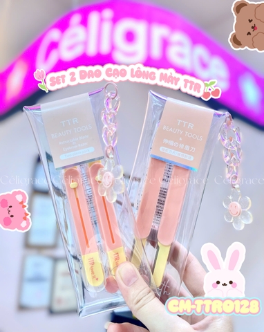 CM-TTR0128 - Set 2 Dao Cạo Lông Mày TTR Thu Gọn An Toàn Dễ Sử Dụng