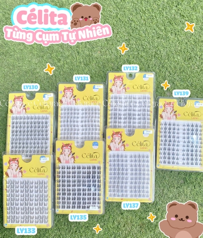 [TẶNG 10 NHẪN ĐỰNG KEO] [MI TRÊN - 10 HÀNG] Mi Giả CÉLITA Từng Cụm Tự Nhiên & Mềm Mại