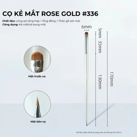 Cọ Kẻ Mắt GUOXIAONIU Rose Gold Eyeliner Brush #336