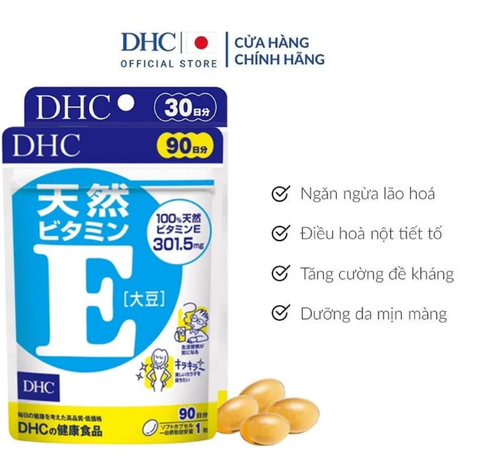 Viên Uống DHC Bổ Sung Vitamin E Natural Vitamin E Soybean (Dạng Túi)