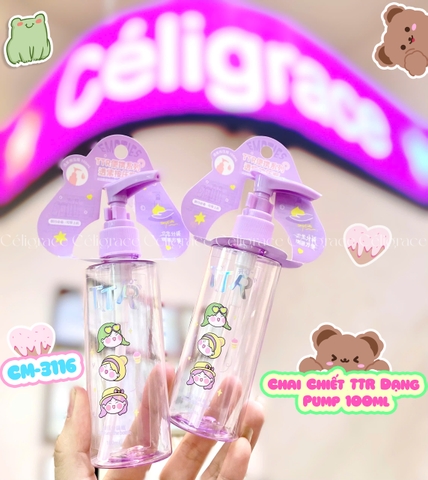 CM-3116 [1 CHAI] Chai Chiết Mỹ Phẩm Tiện Lợi TTR Dạng Pump 100ml