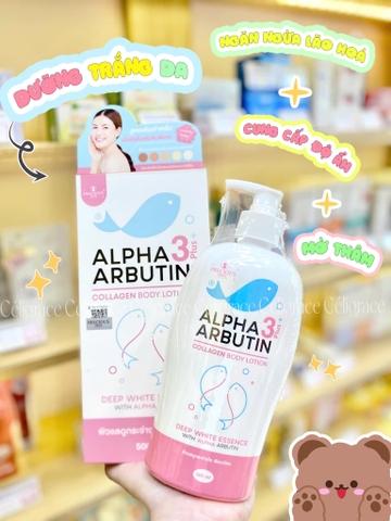 Sữa Dưỡng Thể Precious Skin Alpha Arbutin Dưỡng Trắng Da 3 Plus + Collagen 500ml
