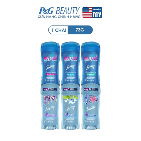 Gel Khử Mùi Secret Ngăn Tiết Mồ Hồi 48Hr Outlast Clear Gel Anti-Perspirant 73g