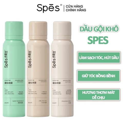 Dầu Gội Khô Làm Sạch, Tóc Bồng Bềnh, Không Bết Tóc SPES Washing-free Hair Spray