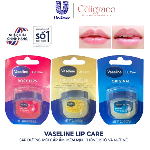 Sáp Dưỡng Môi Vaseline Cấp Ẩm, Mềm Mịn, Chống Khô Và Nứt Nẻ Lip Therapy 7g