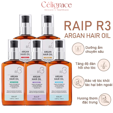 Tinh Dầu Dưỡng Tóc RAIP Bóng Mượt R3 Argan Hair Oil 100ml