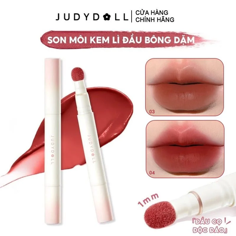 Son Kem Lì Đầu Bông Dặm JUDYDOLL Matte Lip Cream 1.8g